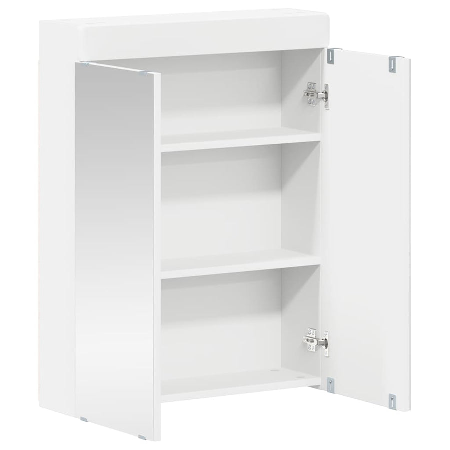 Badkamer spiegelkast TULUM Wit 60 x 16,5 x 78 cm Bewerkt hout