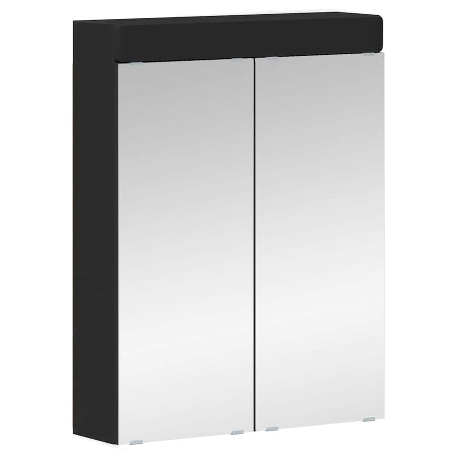 Badkamer spiegelkast TULUM Zwart 60 x 16,5 x 78 cm Bewerkt hout