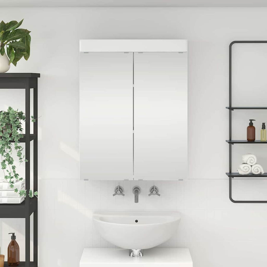 Badkamer spiegelkast TULUM Hoogglans wit 60 x 16,5 x 78 cm