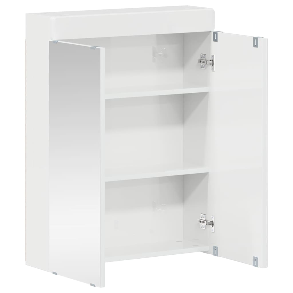 Badkamer spiegelkast TULUM Hoogglans wit 60 x 16,5 x 78 cm