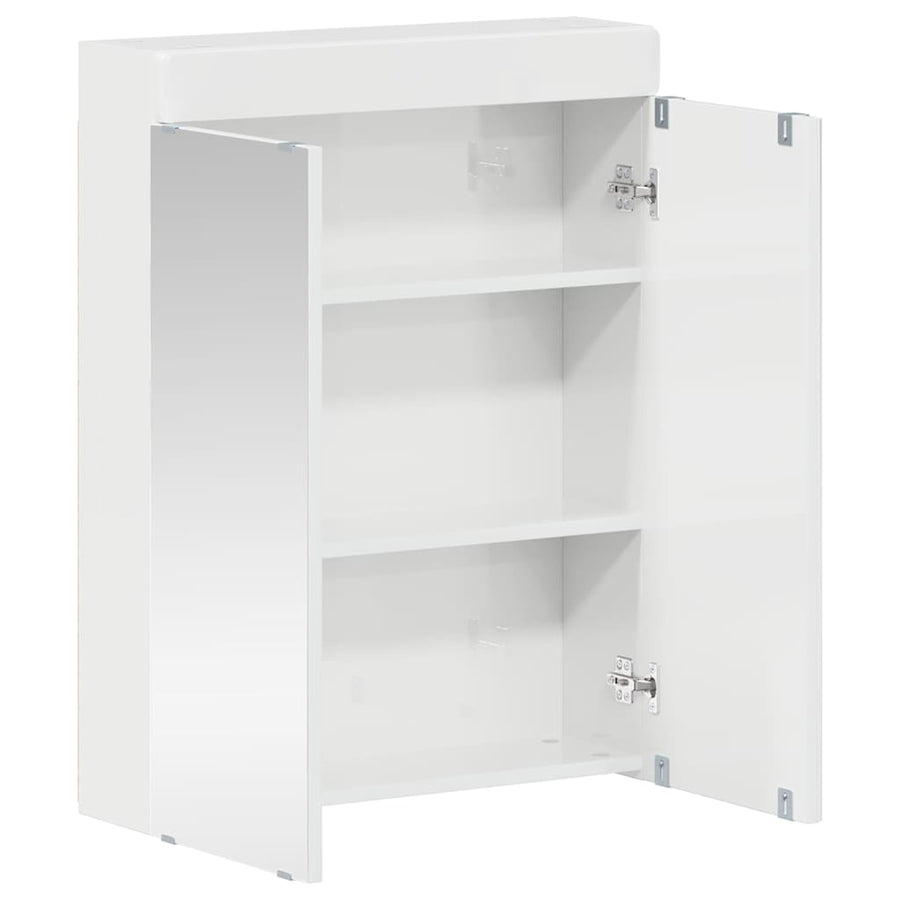 Badkamer spiegelkast TULUM Hoogglans wit 60 x 16,5 x 78 cm