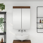 Bathroom mirror cabinet TULUM Brown Oak 60 x 16.5 x 78 cm