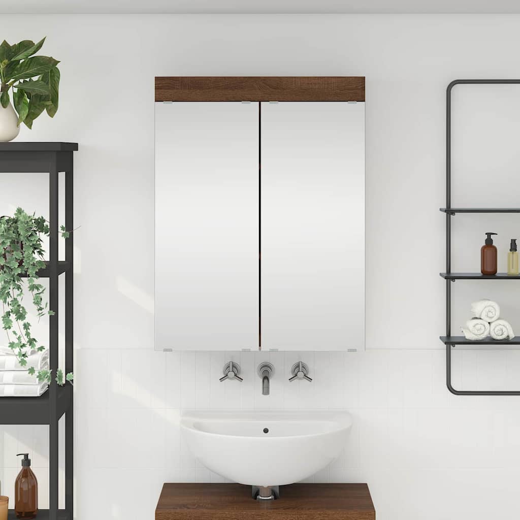 Badkamer spiegelkast TULUM Bruin Eiken 60 x 16,5 x 78 cm