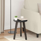 Tafelblad rond 30 cm zwart bewerkt hout