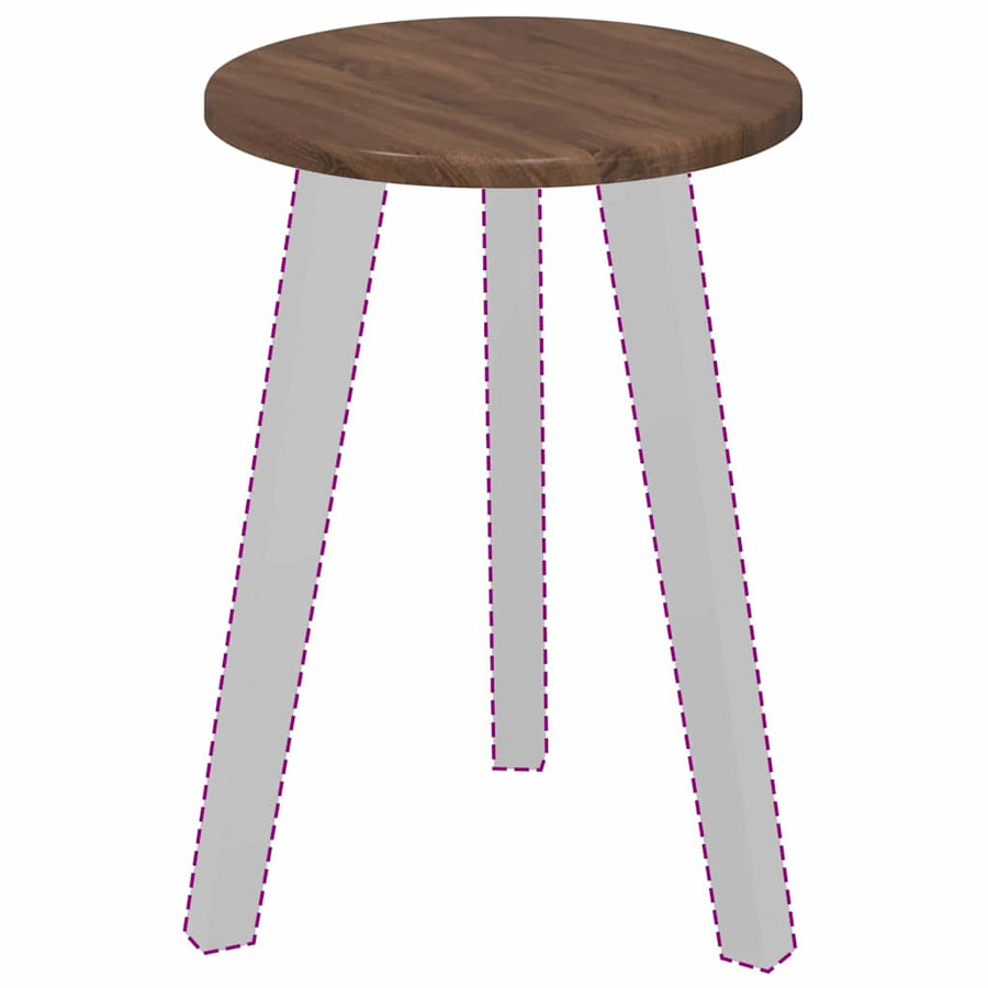 Tafelblad bruin eikenkleur 30 x 30 x 1,5 cm Bewerkt hout
