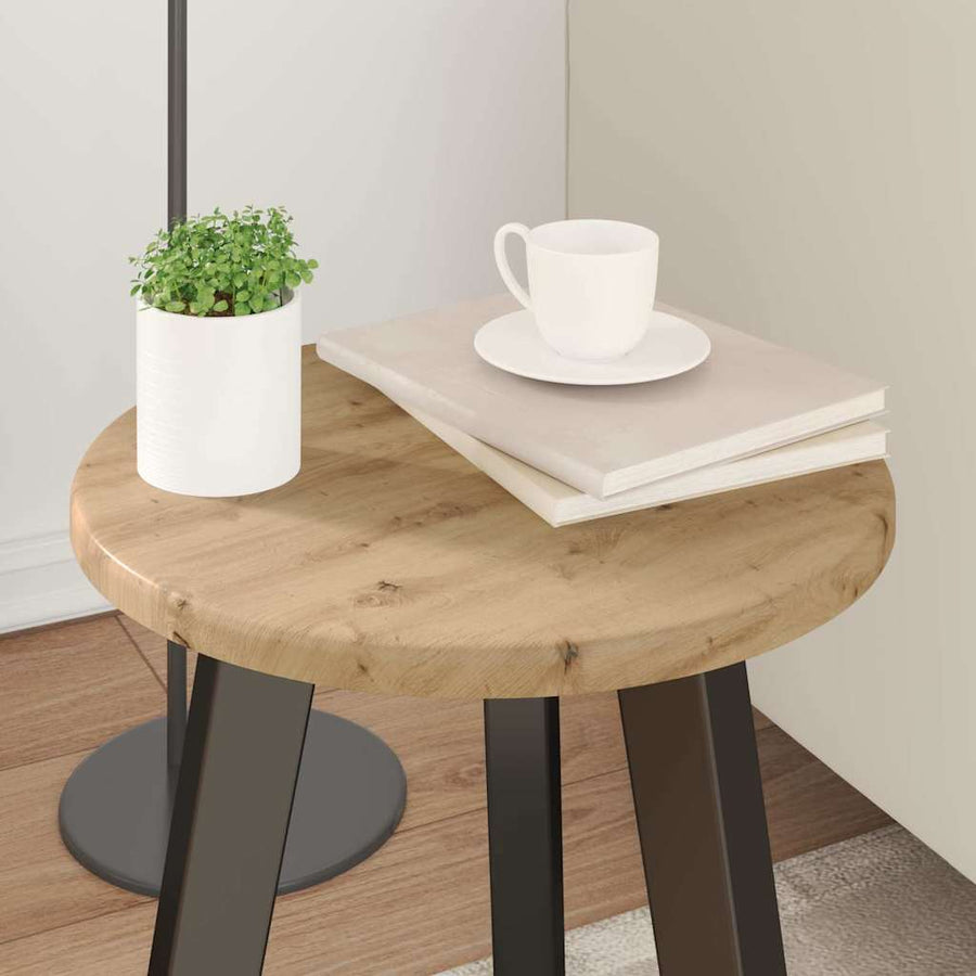 Tafelblad artisanaal eikenkleurig 30 x 30 x 1,5 cm Bewerkt hout