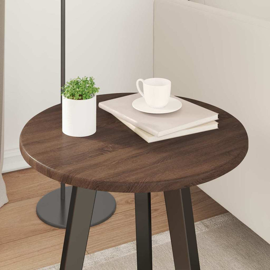 Tafelblad bruin eikenkleur 40 x 40 x 1,5 cm Bewerkt hout