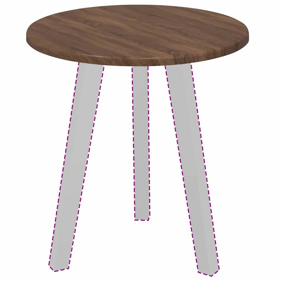 Tafelblad bruin eikenkleur 40 x 40 x 1,5 cm Bewerkt hout