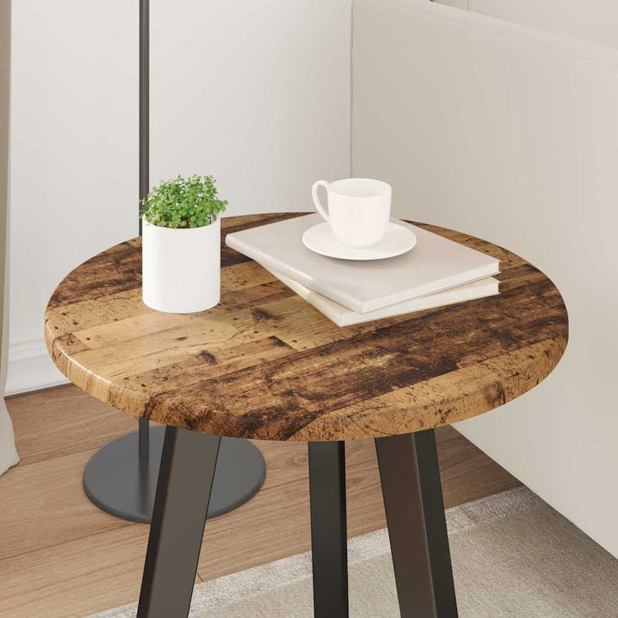 Tafelblad Oud hout Ø 40 x 1,5 cm Bewerkt hout
