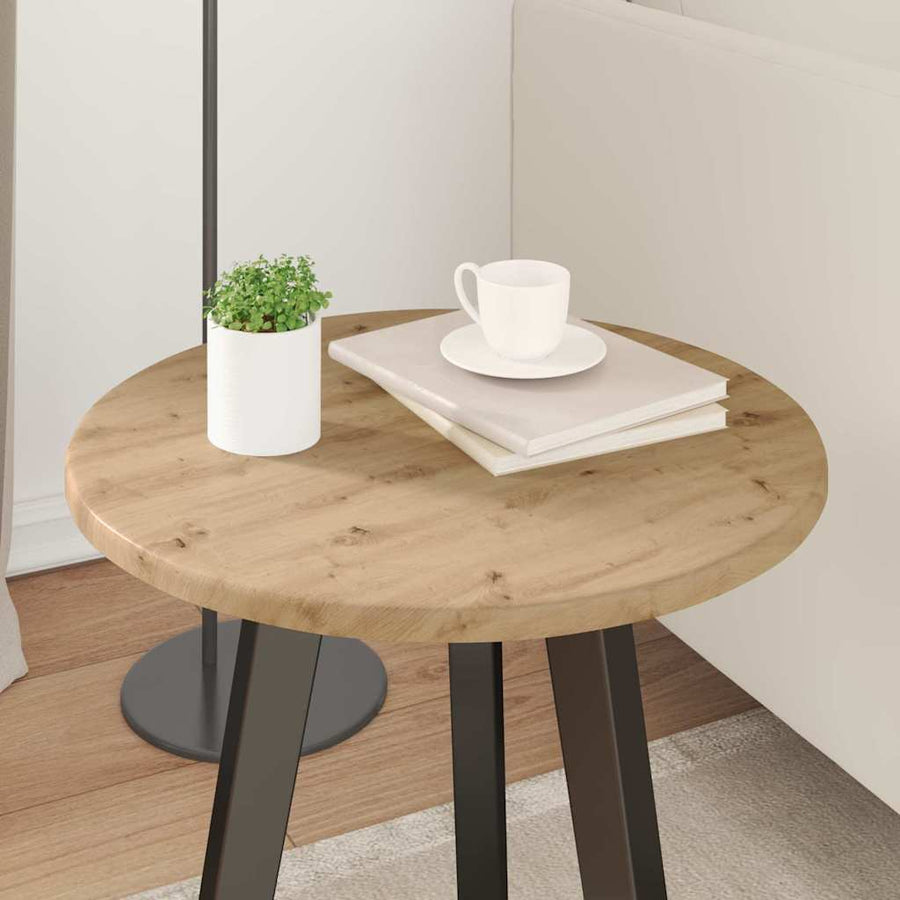 Tafelblad artisanaal eikenkleurig 40 x 40 x 1,5 cm Bewerkt hout