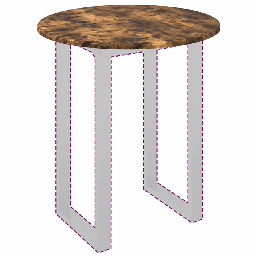 Tafelblad Gerookt eiken 60 x 60 x 1,5 cm Bewerkt hout