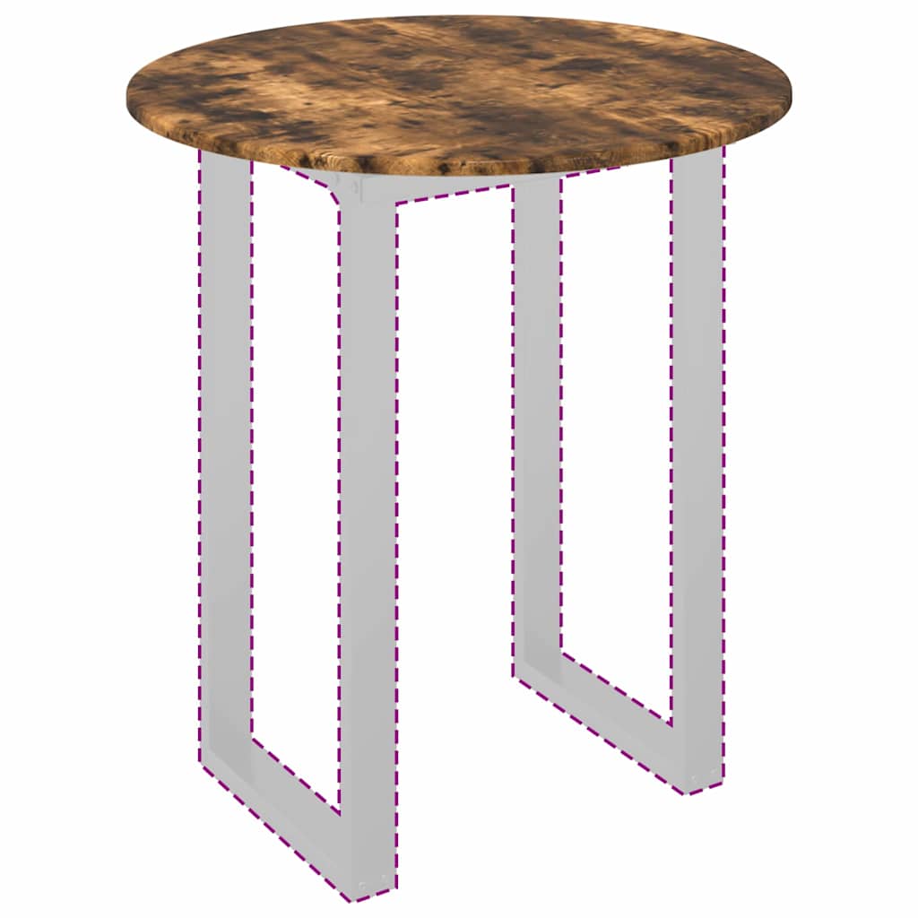 Tafelblad Gerookt eiken 70 x 70 x 1,5 cm Bewerkt hout