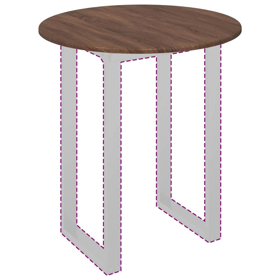 Tafelblad bruin eikenkleur 70 x 70 x 1,5 cm Bewerkt hout
