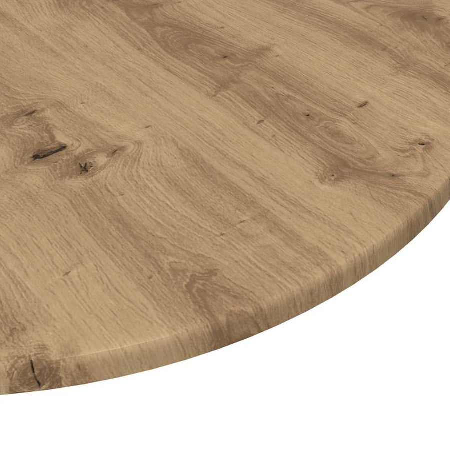 Tafelblad artisanaal eikenkleurig 70 x 70 x 1,5 cm Bewerkt hout