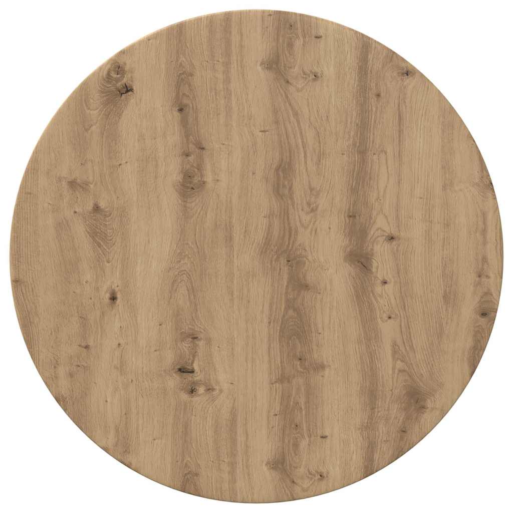 Tafelblad artisanaal eikenkleurig 70 x 70 x 1,5 cm Bewerkt hout