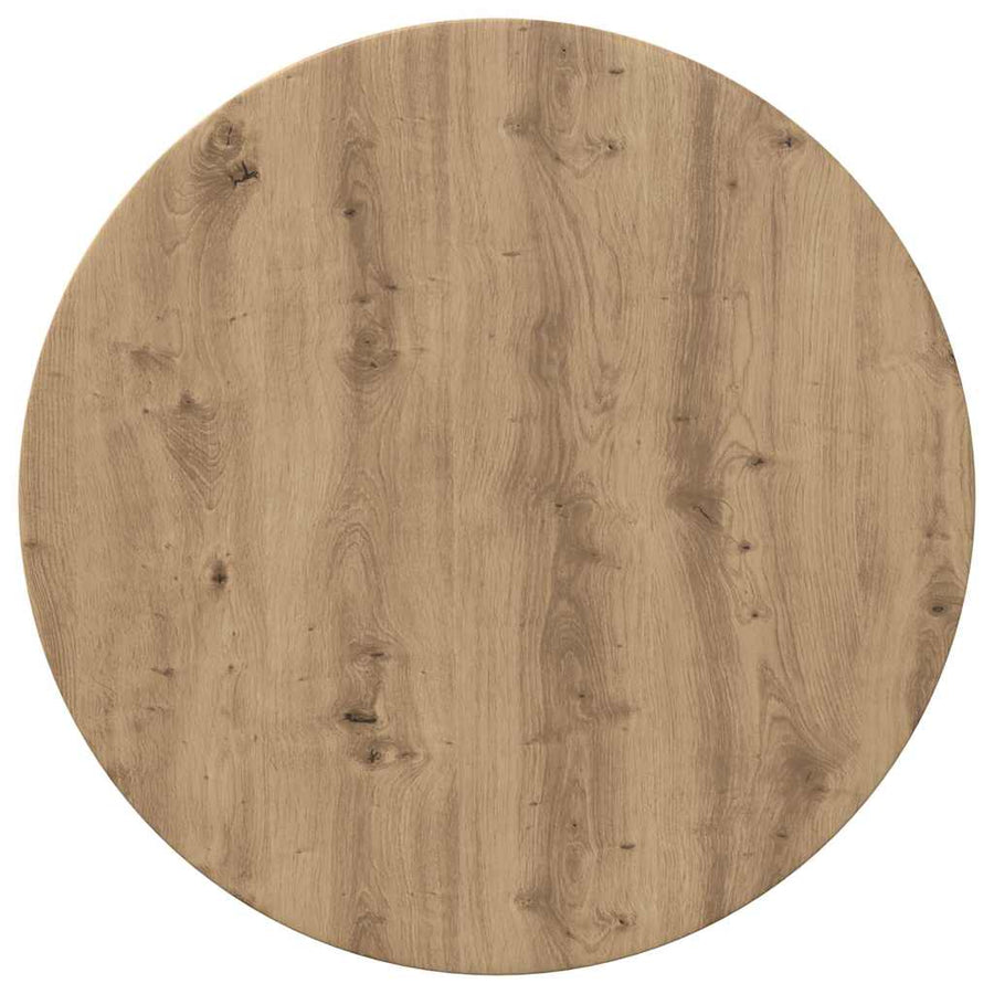 Tafelblad artisanaal eikenkleurig 70 x 70 x 1,5 cm Bewerkt hout