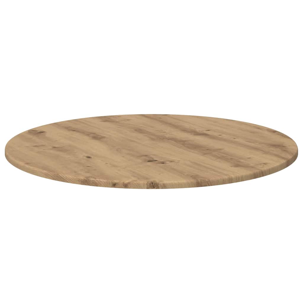 Tafelblad artisanaal eikenkleurig 70 x 70 x 1,5 cm Bewerkt hout