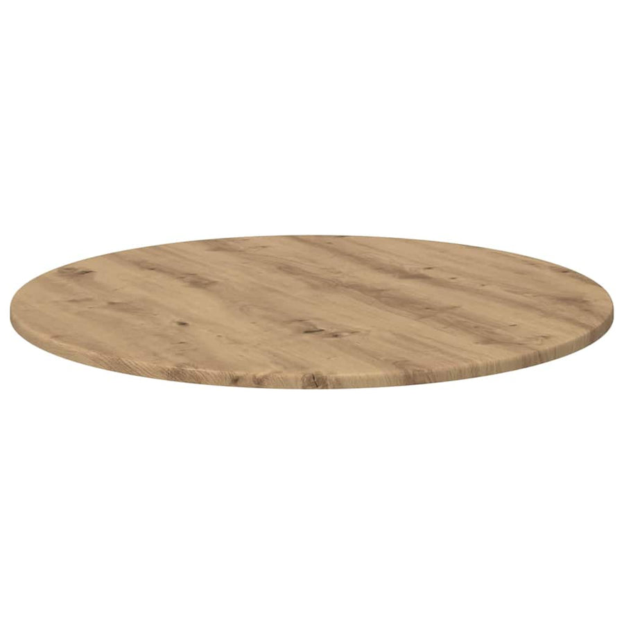 Tafelblad artisanaal eikenkleurig 70 x 70 x 1,5 cm Bewerkt hout