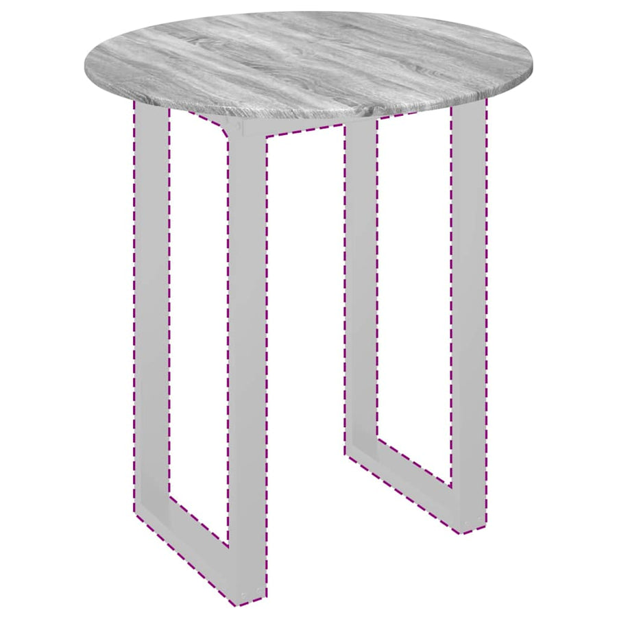 Tafelblad Grijs sonoma 80 x 80 x 1,5 cm Bewerkt hout
