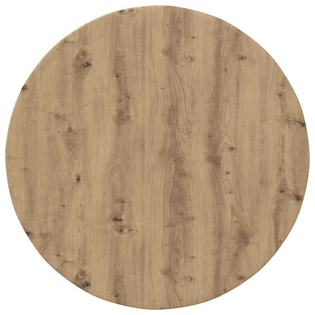 Tafelblad artisanaal eikenkleurig 80 x 80 x 1,5 cm Bewerkt hout