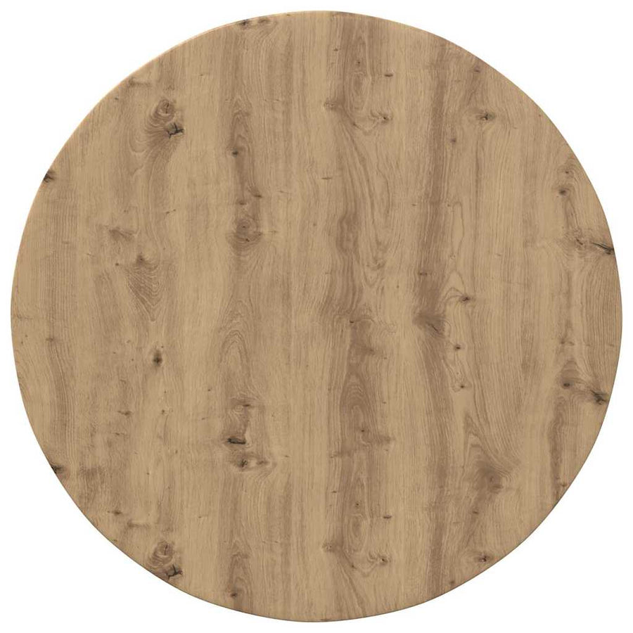Tafelblad artisanaal eikenkleurig 80 x 80 x 1,5 cm Bewerkt hout