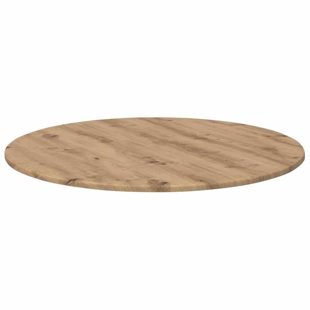 Tafelblad artisanaal eikenkleurig 80 x 80 x 1,5 cm Bewerkt hout