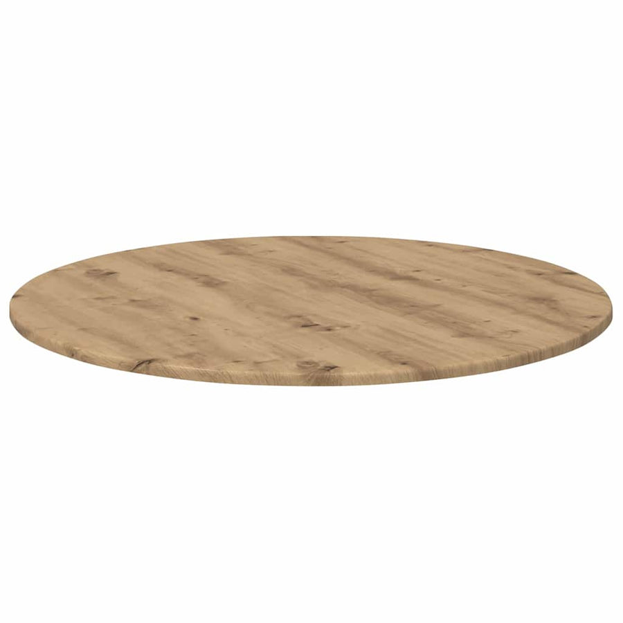 Tafelblad artisanaal eikenkleurig 80 x 80 x 1,5 cm Bewerkt hout