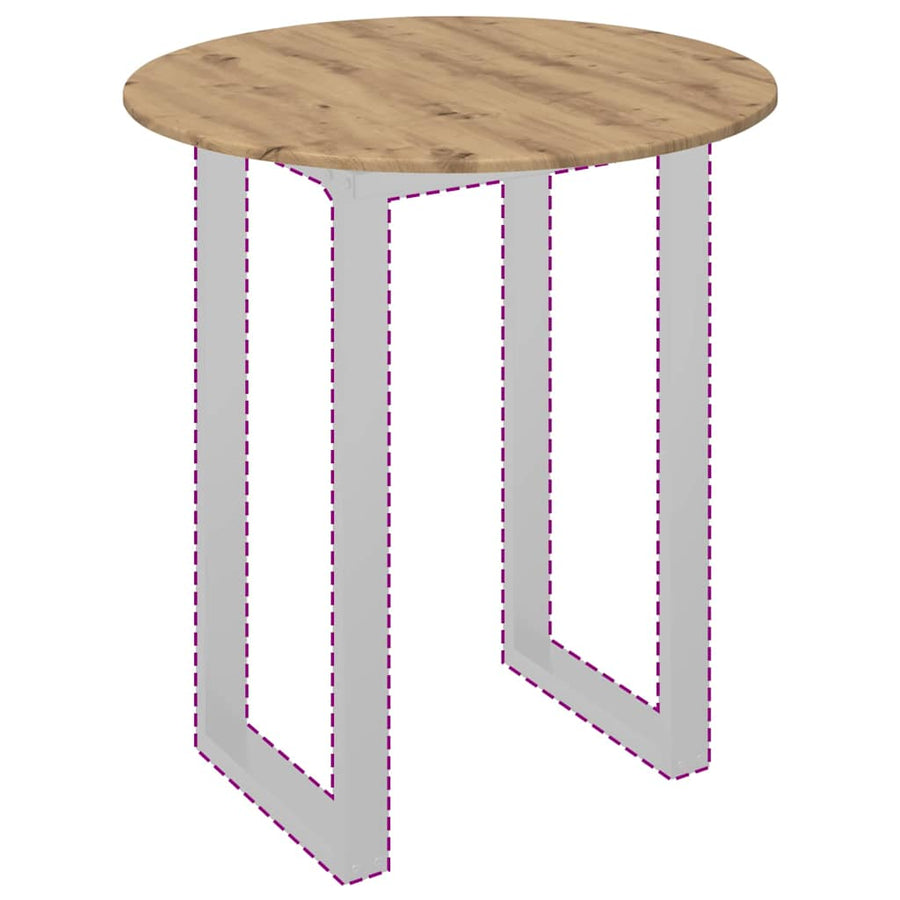 Tafelblad artisanaal eikenkleurig 80 x 80 x 1,5 cm Bewerkt hout