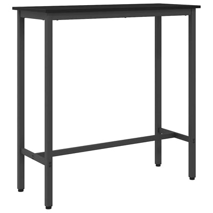 Tafel Zwart Eiken 100 x 40 x 90,5 cm Engineered hout en staal