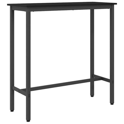 Tafel Zwart Eiken 100 x 40 x 90,5 cm Engineered hout en staal