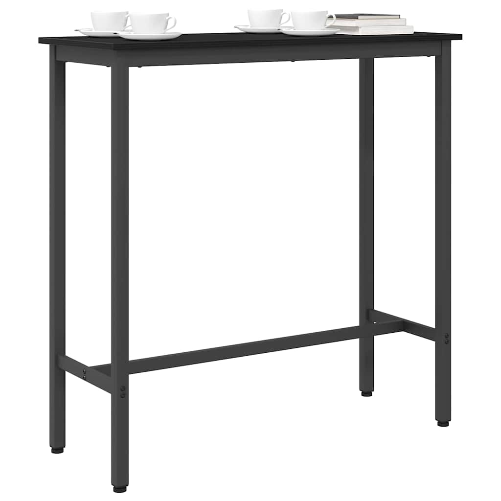 Tafel Zwart Eiken 100 x 40 x 90,5 cm Engineered hout en staal