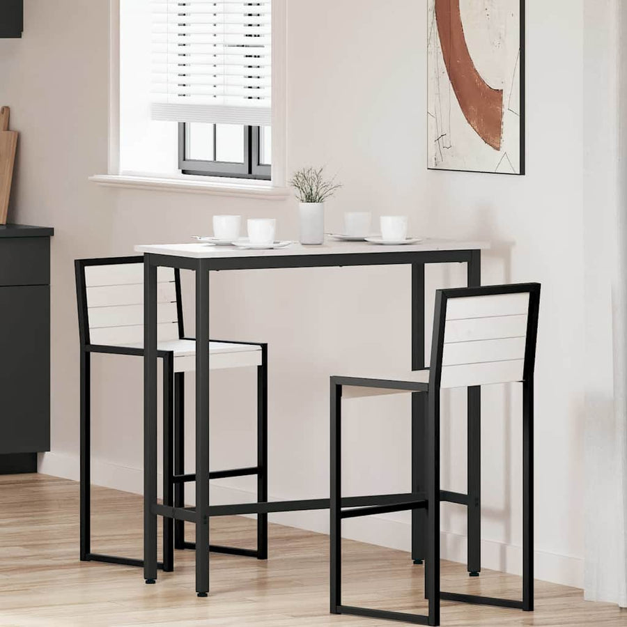 Tafel Wit 100 x 40 x 101 cm Engineered hout en staal