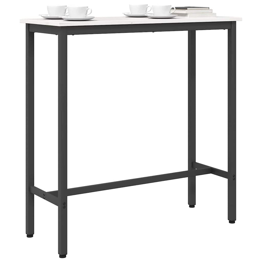 Tafel Wit 100 x 40 x 101 cm Engineered hout en staal