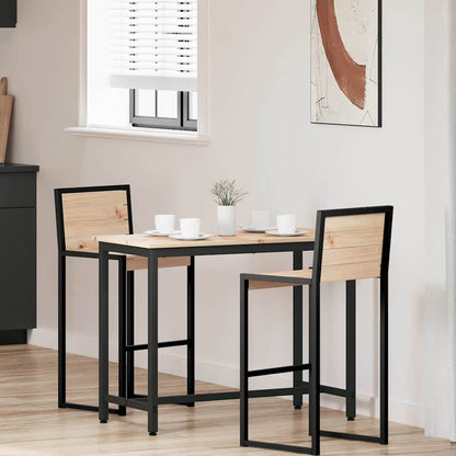 Tafel Naturel 100 x 50 x 77 cm Engineered hout en staal