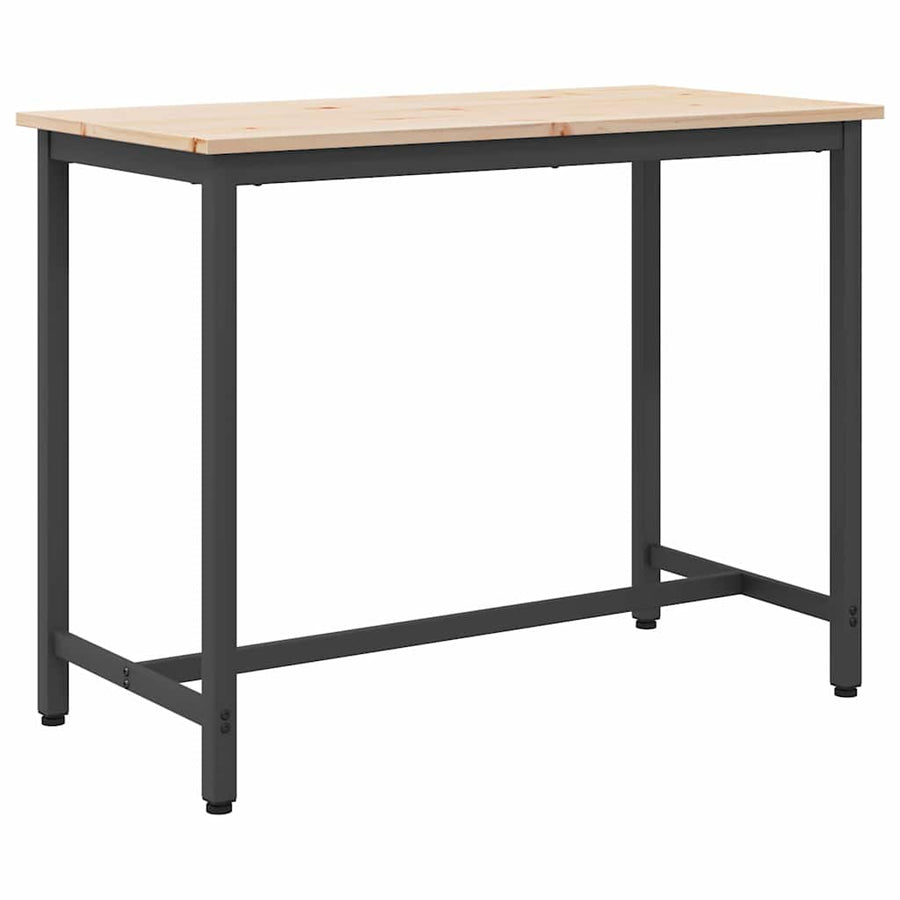 Tafel Naturel 100 x 50 x 77 cm Engineered hout en staal