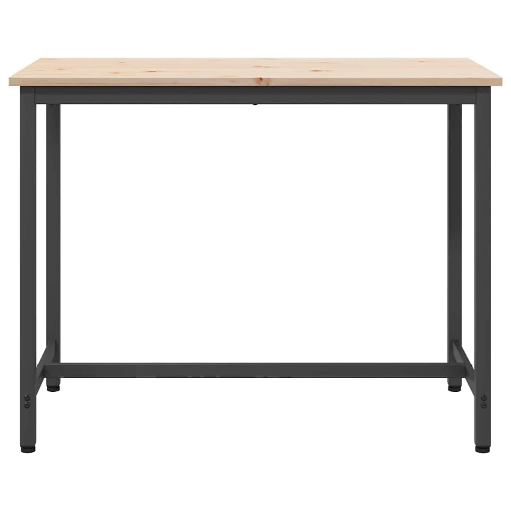 Tafel Naturel 100 x 50 x 77 cm Engineered hout en staal