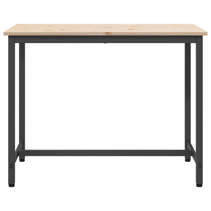 Tafel Naturel 100 x 50 x 77 cm Engineered hout en staal