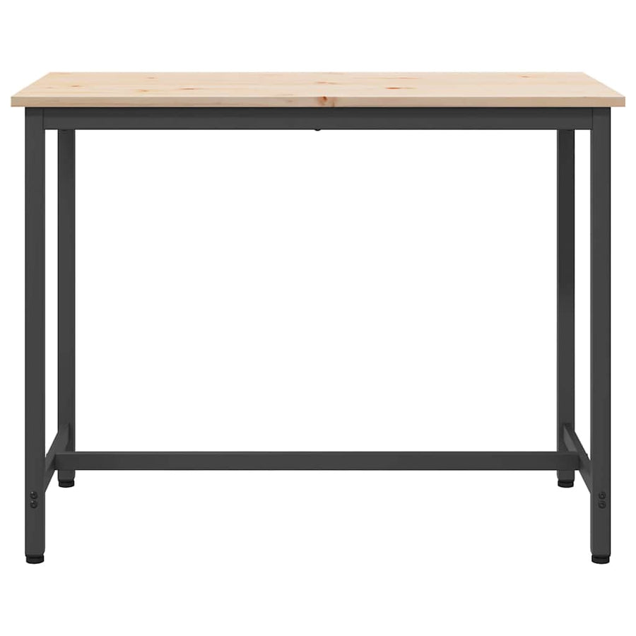 Tafel Naturel 100 x 50 x 77 cm Engineered hout en staal