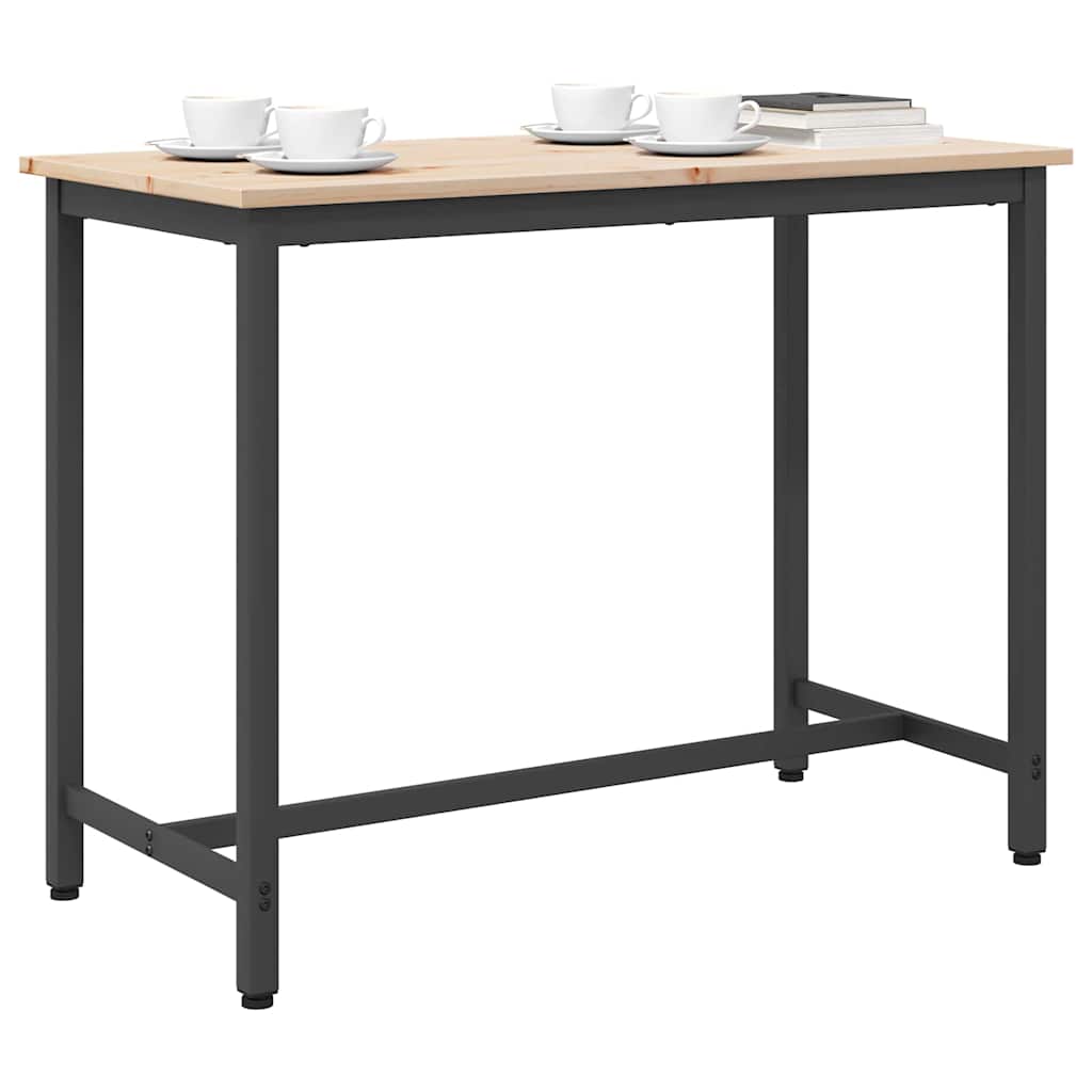 Tafel Naturel 100 x 50 x 77 cm Engineered hout en staal