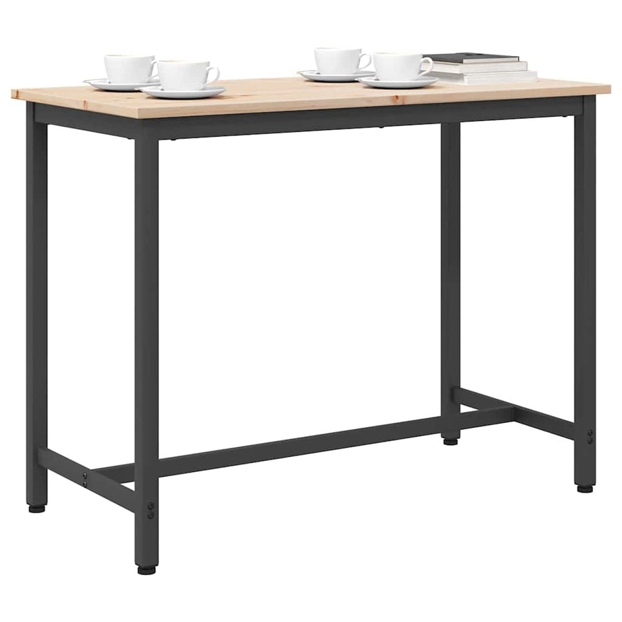 Tafel Naturel 100 x 50 x 77 cm Engineered hout en staal