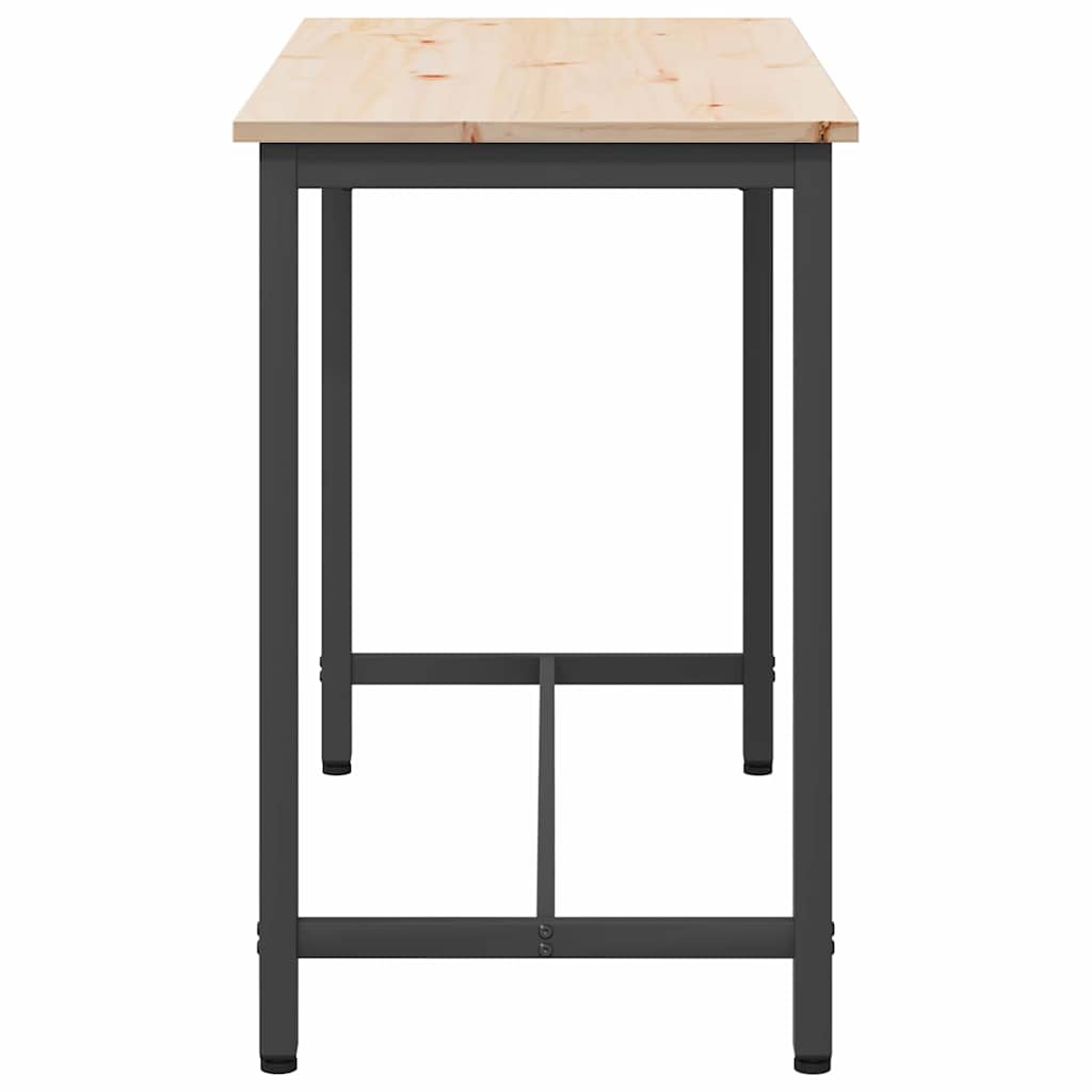 Tafel Naturel 100 x 50 x 77 cm Engineered hout en staal