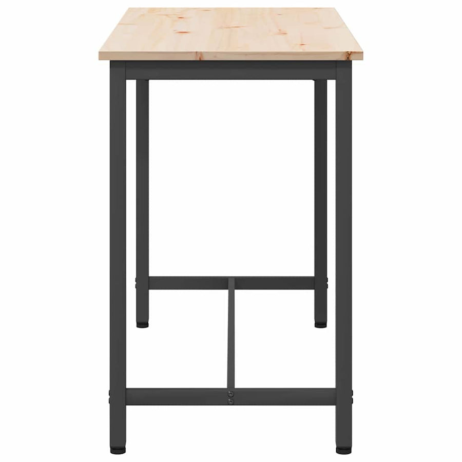 Tafel Naturel 100 x 50 x 77 cm Engineered hout en staal