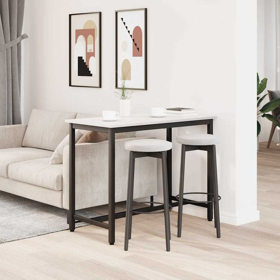 Tafel Wit 100 x 50 x 77 cm Engineered hout en staal