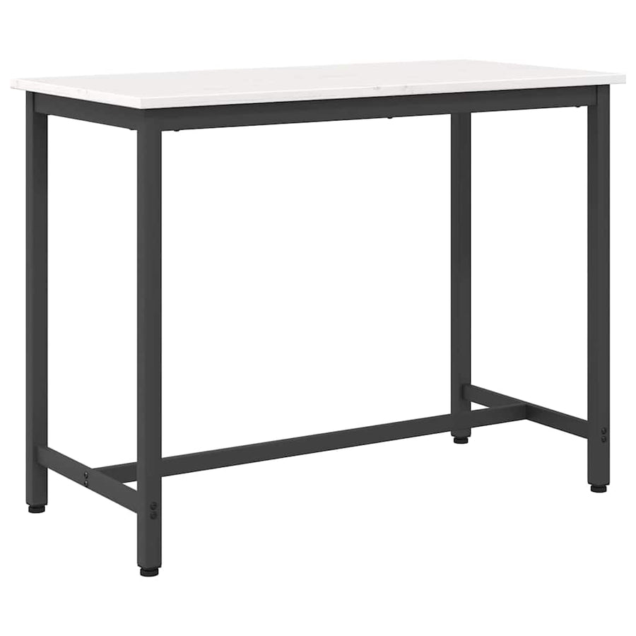 Tafel Wit 100 x 50 x 77 cm Engineered hout en staal