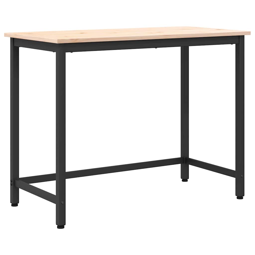 Tafel Naturel 100 x 50 x 77 cm Engineered hout en staal