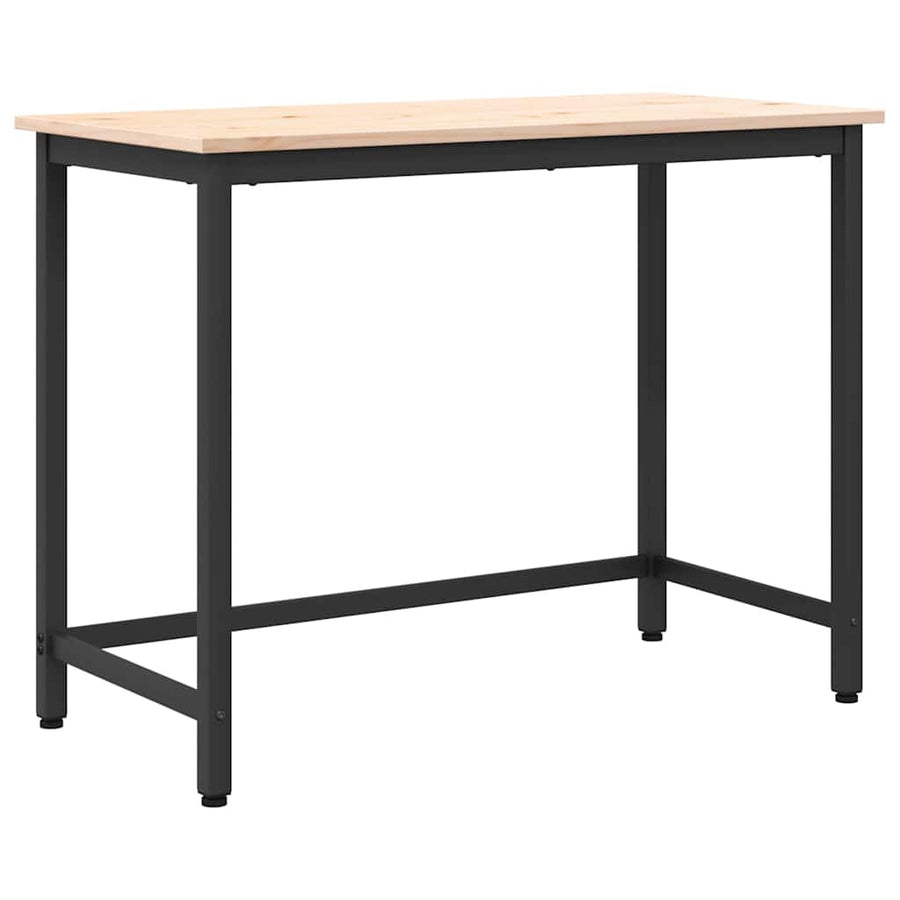 Tafel Naturel 100 x 50 x 77 cm Engineered hout en staal
