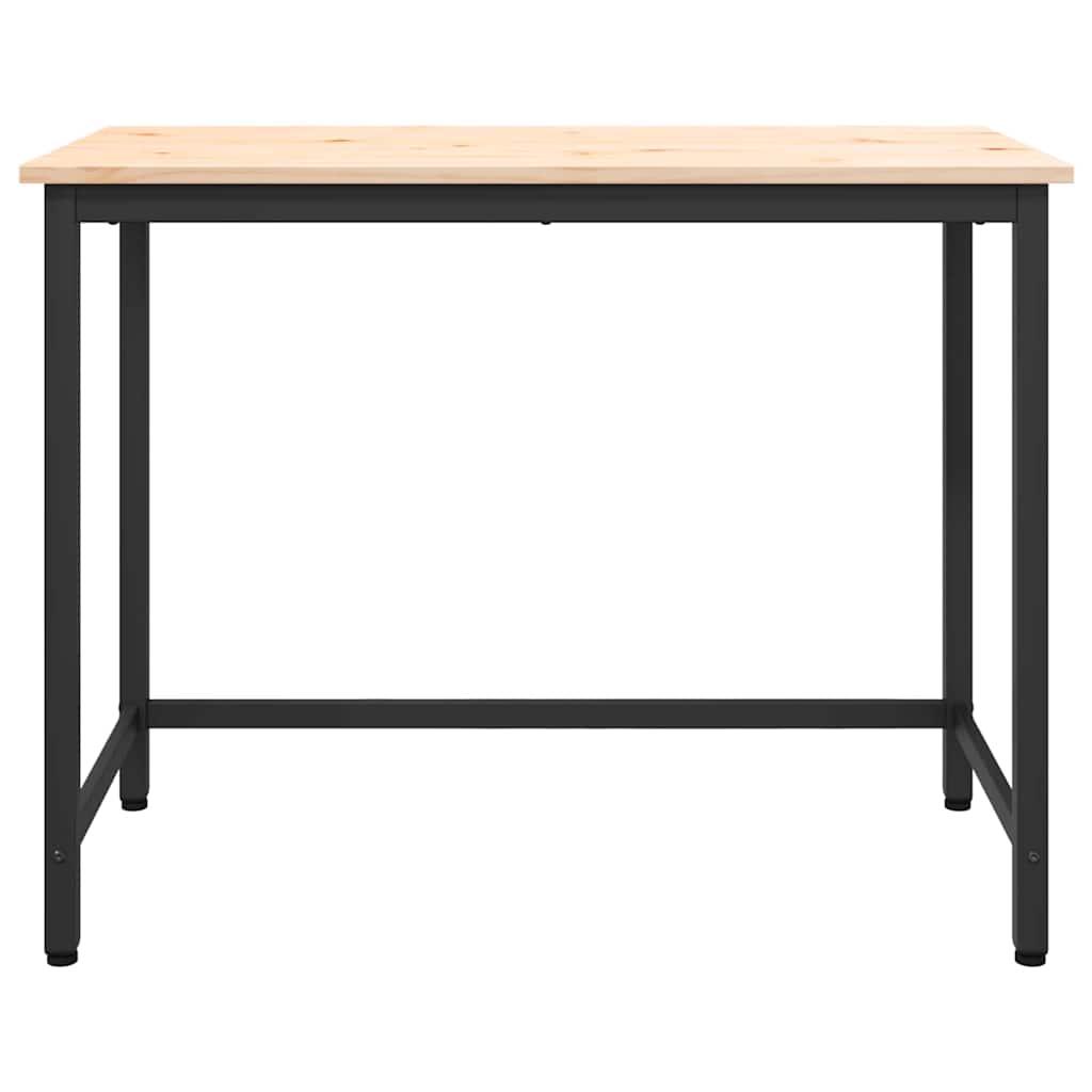 Tafel Naturel 100 x 50 x 77 cm Engineered hout en staal