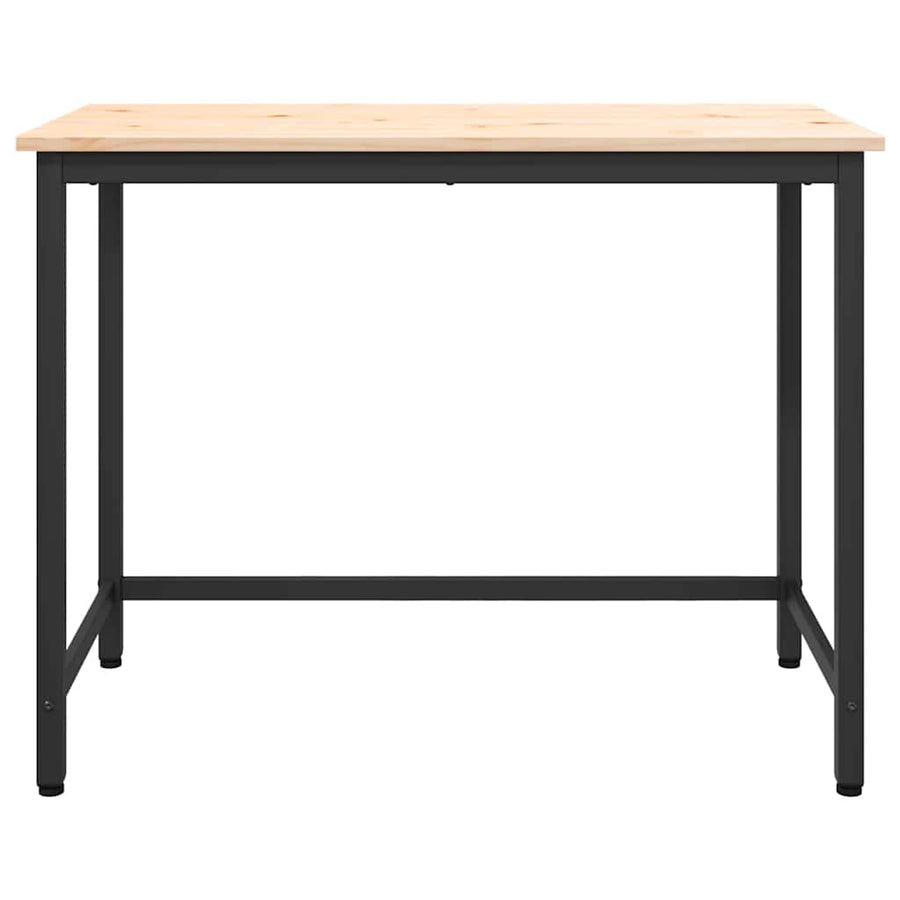 Tafel Naturel 100 x 50 x 77 cm Engineered hout en staal