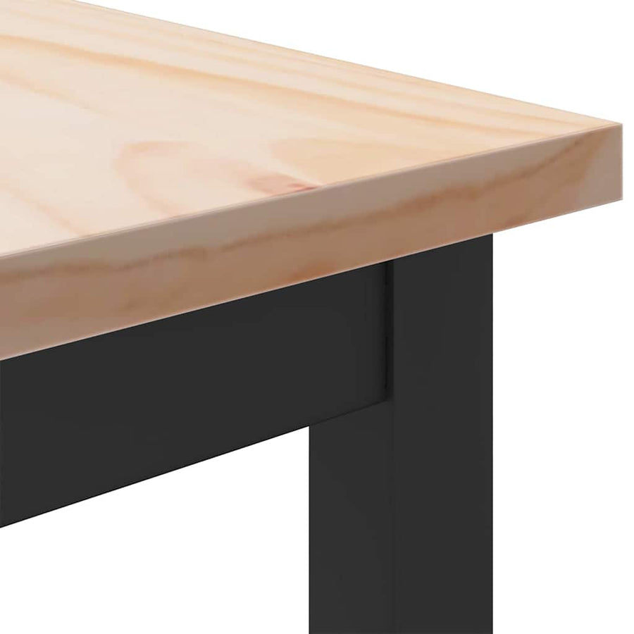 Tafel Naturel 100 x 50 x 77 cm Engineered hout en staal