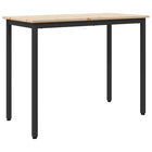 Tafel 100x50x77 cm naturel engineered hout staal